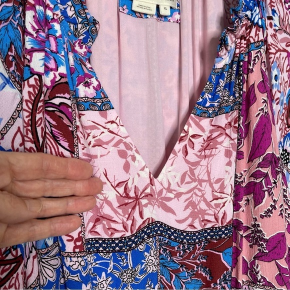 By Anthropologie Robin Tiered Mini Dress vacation date night summer party - Picture 3 of 10